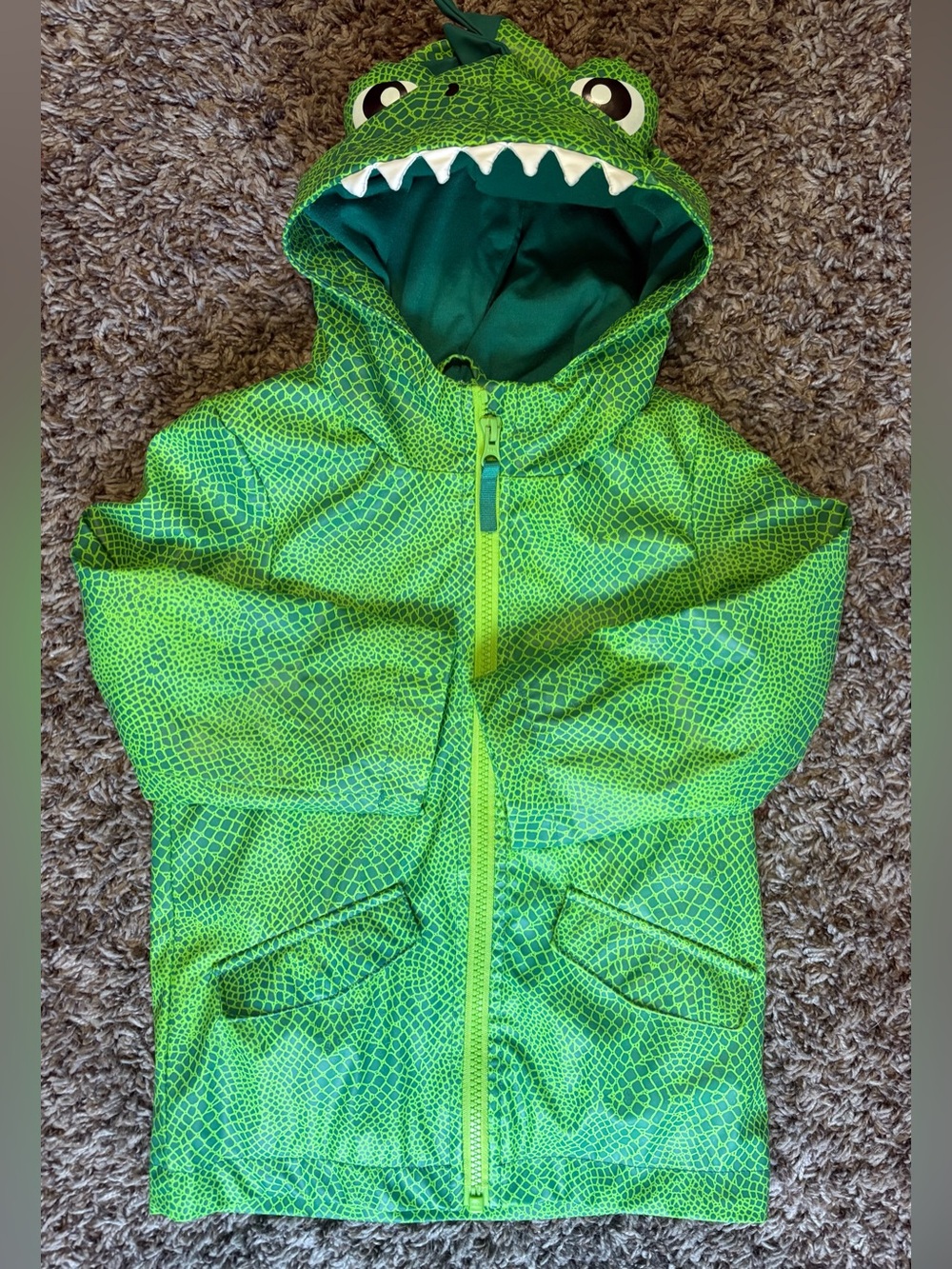 Cat & Jack Green Crocodile Hooded Jacket